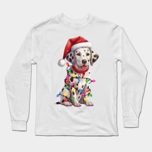 Christmas Dalmatian Long Sleeve T-Shirt